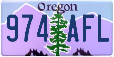 OR license plate 974AFL