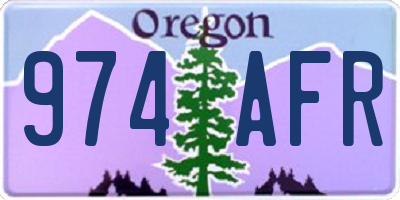 OR license plate 974AFR