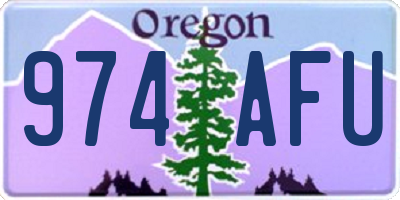 OR license plate 974AFU