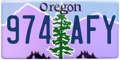 OR license plate 974AFY