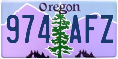 OR license plate 974AFZ