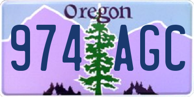 OR license plate 974AGC