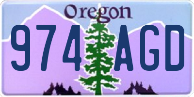 OR license plate 974AGD