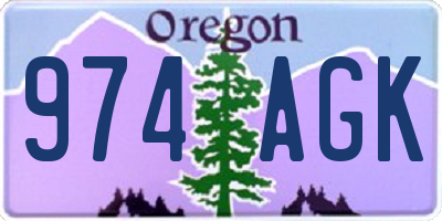 OR license plate 974AGK