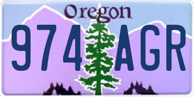 OR license plate 974AGR