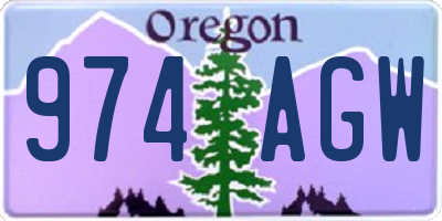 OR license plate 974AGW