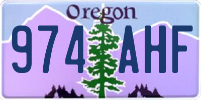 OR license plate 974AHF