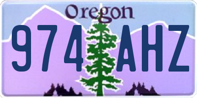 OR license plate 974AHZ