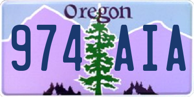 OR license plate 974AIA