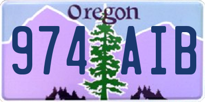 OR license plate 974AIB