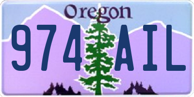 OR license plate 974AIL