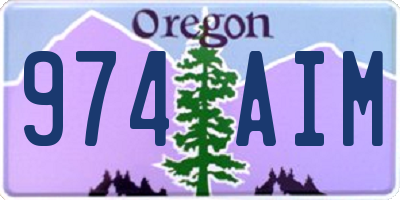 OR license plate 974AIM