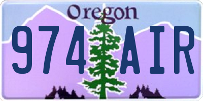 OR license plate 974AIR