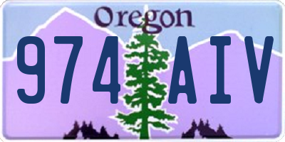 OR license plate 974AIV