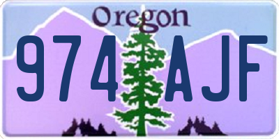 OR license plate 974AJF