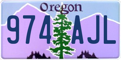 OR license plate 974AJL