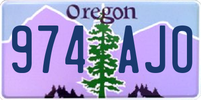 OR license plate 974AJO