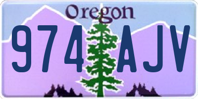 OR license plate 974AJV