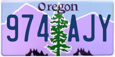 OR license plate 974AJY