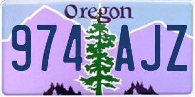 OR license plate 974AJZ