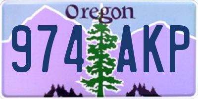 OR license plate 974AKP