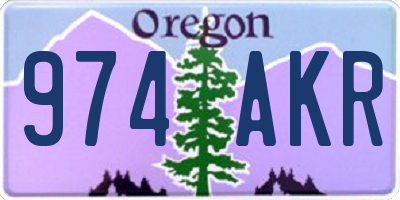 OR license plate 974AKR
