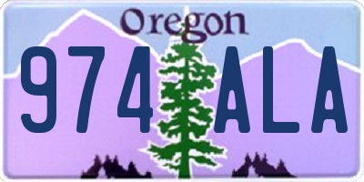 OR license plate 974ALA