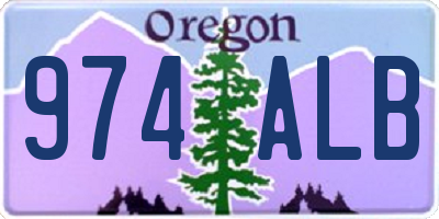 OR license plate 974ALB