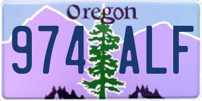 OR license plate 974ALF