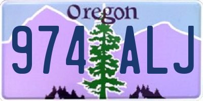 OR license plate 974ALJ