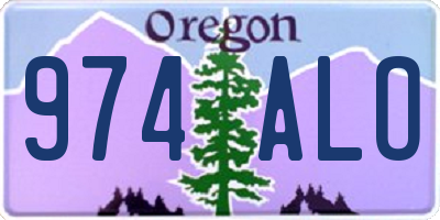 OR license plate 974ALO