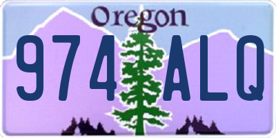 OR license plate 974ALQ
