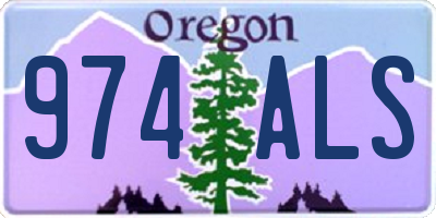OR license plate 974ALS