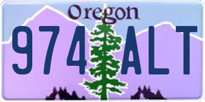 OR license plate 974ALT
