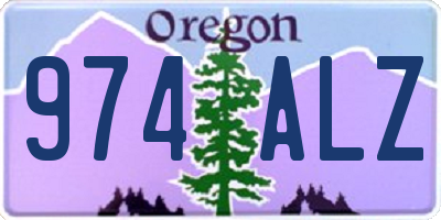 OR license plate 974ALZ