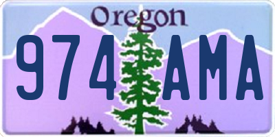 OR license plate 974AMA