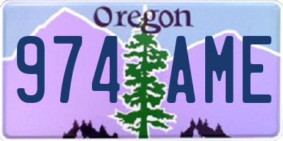 OR license plate 974AME