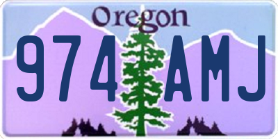 OR license plate 974AMJ