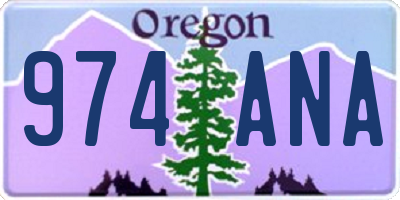 OR license plate 974ANA