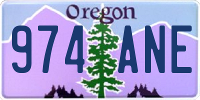 OR license plate 974ANE