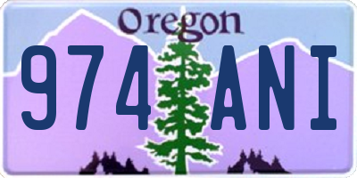 OR license plate 974ANI