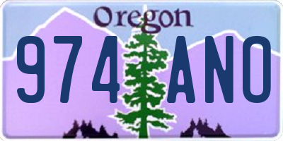 OR license plate 974ANO