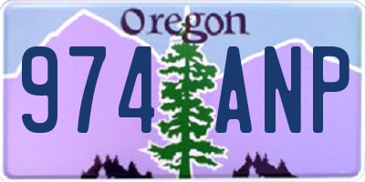 OR license plate 974ANP