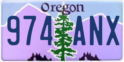 OR license plate 974ANX