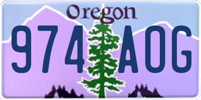 OR license plate 974AOG