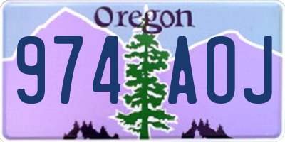 OR license plate 974AOJ