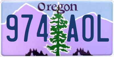 OR license plate 974AOL
