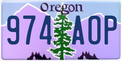 OR license plate 974AOP