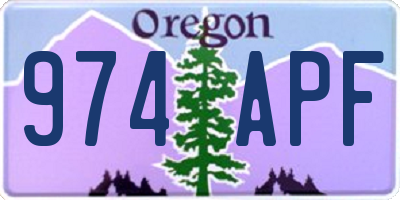OR license plate 974APF
