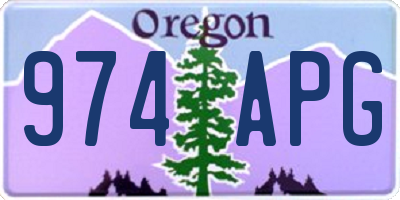 OR license plate 974APG